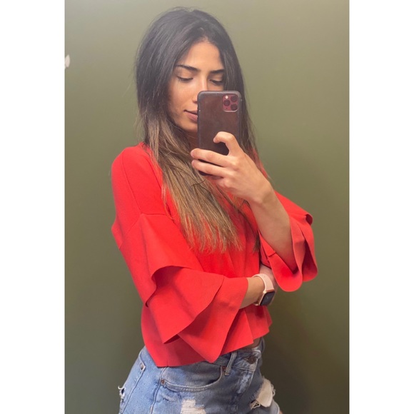 Top sweater - Coral color - Picture 3 of 9